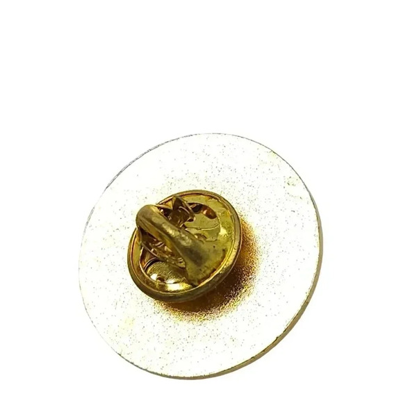 White Red Enamel C.P.R.SAVE Heart Brooch Pin Gold Tone Vintage - Picture 2 of 4